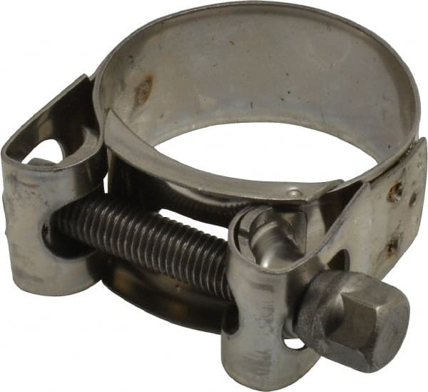 Mikalor - 1-13/32" Hose, 0.78" Wide x 0.04" Thick, T-Bolt Hose Clamp - 1.34 to 1.46" Diam, Stainless Steel - Exact Tooling