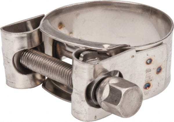 Mikalor - 1-1/2" Hose, 0.78" Wide x 0.04" Thick, T-Bolt Hose Clamp - 1.46 to 1.57" Diam, Stainless Steel - Exact Tooling
