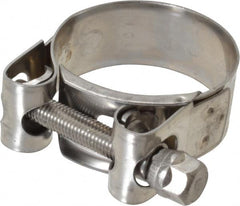 Mikalor - 1-5/8" Hose, 0.78" Wide x 0.04" Thick, T-Bolt Hose Clamp - 1.58 to 1.69" Diam, Stainless Steel - Exact Tooling