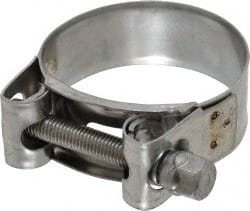 Mikalor - 2" Hose, 0.78" Wide x 0.04" Thick, T-Bolt Hose Clamp - 1.85 to 2" Diam, Stainless Steel - Exact Tooling