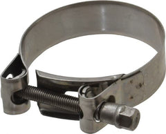 Mikalor - 2-5/8" Hose, 0.78" Wide x 0.04" Thick, T-Bolt Hose Clamp - 2.48 to 2.68" Diam, Stainless Steel - Exact Tooling