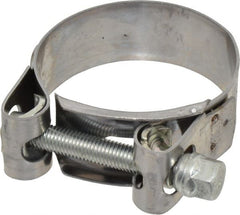 Mikalor - 2" Hose, 0.78" Wide x 0.04" Thick, T-Bolt Hose Clamp - 1.85 to 2" Diam, Stainless Steel Band, Housing & Zinc Plated Screw - Exact Tooling