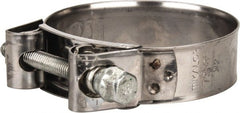 Mikalor - 3-1/4" Hose, 0.98" Wide x 0.04" Thick, T-Bolt Hose Clamp - 3.11 to 3.35" Diam, Stainless Steel Band, Housing & Zinc Plated Screw - Exact Tooling