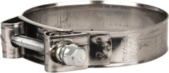 Mikalor - 4" Hose, 0.98" Wide x 0.04" Thick, T-Bolt Hose Clamp - 3.82 to 4.1" Diam, Stainless Steel Band, Housing & Zinc Plated Screw - Exact Tooling