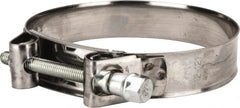 Mikalor - 4-1/2" Hose, 0.98" Wide x 0.04" Thick, T-Bolt Hose Clamp - 4.41 to 4.76" Diam, Stainless Steel Band, Housing & Zinc Plated Screw - Exact Tooling