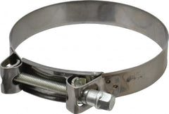 Mikalor - 5-3/4" Hose, 1.1" Wide x 0.051" Thick, T-Bolt Hose Clamp - 5.51 to 5.91" Diam, Stainless Steel Band, Housing & Zinc Plated Screw - Exact Tooling