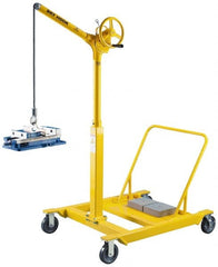 Sky Hook - 500 Lb Load Capacity, Steel Sky Hook Crane - Reverse Cherry Picker Mobil Base - Exact Tooling
