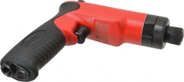 Sioux Tools - 1/4" Bit Holder, 2,000 RPM, Pistol Grip Handle Air Screwdriver - 80 In/Lb Torque, 30 CFM - Exact Tooling