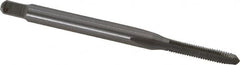 Interstate - M2.6x0.45 Metric Coarse 3 Flute Bright Finish High Speed Steel Straight Flute Standard Hand Tap - Plug, Right Hand Thread, 1-7/8" OAL, 9/16" Thread Length, D3 Limit, Oversize - Exact Tooling