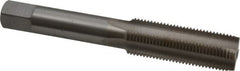 Interstate - M14x1.25 Metric Fine 4 Flute Bright Finish High Speed Steel Straight Flute Standard Hand Tap - Plug, Right Hand Thread, 3-19/32" OAL, 1-21/32" Thread Length, D6 Limit, Oversize - Exact Tooling