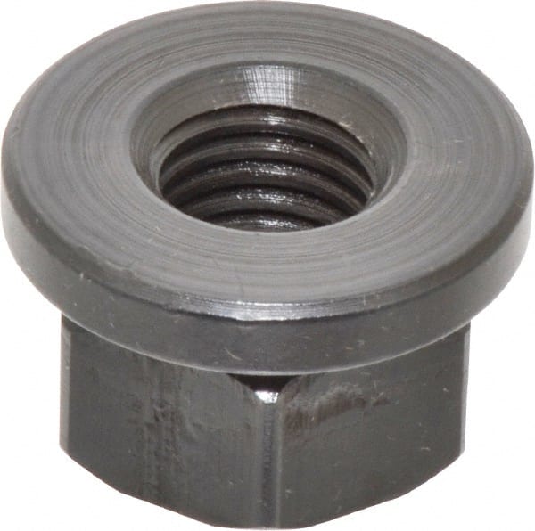 Gibraltar - 3/4-10, 1-5/8" Flange Diam, 1" High, 1-1/4" Across Flats, Flange Nut - Grade 12L14 Steel, Black Oxide Finish, 1/4" Flange Height, TCMAI - Exact Tooling