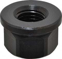 Gibraltar - 1-8, 2" Flange Diam, 1-1/4" High, 1-5/8" Across Flats, Flange Nut - Grade 12L14 Steel, Black Oxide Finish, 1/4" Flange Height, TCMAI - Exact Tooling