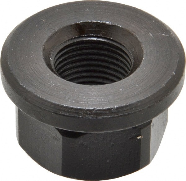 Gibraltar - 5/8-18, 1-3/8" Flange Diam, 13/16" High, 1-1/16" Across Flats, Flange Nut - Grade 12L14 Steel, Black Oxide Finish, 3/16" Flange Height, TCMAI - Exact Tooling