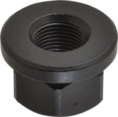 Gibraltar - 3/4-16, 1-5/8" Flange Diam, 1" High, 1-1/4" Across Flats, Flange Nut - Grade 12L14 Steel, Black Oxide Finish, 1/4" Flange Height, TCMAI - Exact Tooling