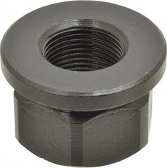 Gibraltar - 1-14, 2" Flange Diam, 1-1/4" High, 1-5/8" Across Flats, Flange Nut - Grade 12L14 Steel, Black Oxide Finish, 1/4" Flange Height, TCMAI - Exact Tooling