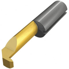 Iscar - 15mm Cutting Depth, 16 to 24 TPI, 6mm Diam, Internal Thread, Solid Carbide, Single Point Threading Tool - TiCN/TiN Finish, 30mm OAL, 6mm Shank Diam, 2.3mm Projection from Center, 55° Profile Angle - Exact Tooling