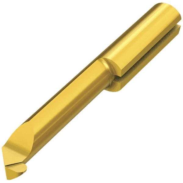 Iscar - 6.8mm Min Bore Diam, 29mm Max Bore Depth, 7mm Shank Diam, Profile Boring Bar - 0.0197" Corner Radius, Right Hand Cut, Solid Carbide, TiCN/TiN Finish - Exact Tooling