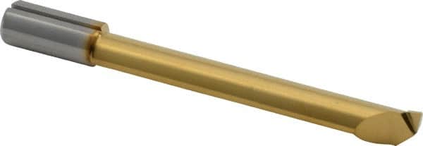 Iscar - 6.8mm Min Bore Diam, 49mm Max Bore Depth, 7mm Shank Diam, Chamfering & Corner Radius Boring Bar - 0.0059" Corner Radius, Right Hand Cut, Solid Carbide, TiAlN Finish - Exact Tooling