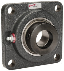 Browning - 1-1/4" ID, 4-5/8" OAL x 4-5/8" OAH 4-Bolt Flange - 3,493 Lb Static Cap, 5,782 Lb Dyn Cap, 3-5/8" Btw Mnt Hole Ctrs, Cast Iron - Exact Tooling