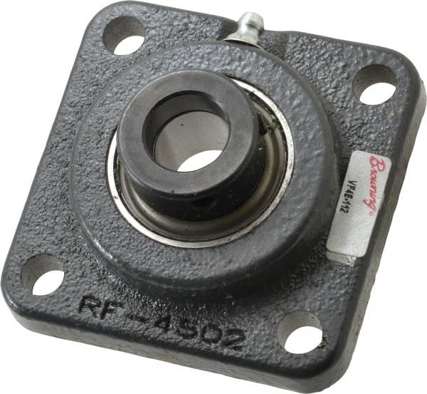 Browning - 3/4" ID, 3-3/8" OAL x 3-3/8" OAH 4-Bolt Flange - 1,444 Lb Static Cap, 2,611 Lb Dyn Cap, 2-1/2" Btw Mnt Hole Ctrs, Cast Iron - Exact Tooling