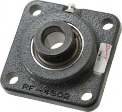 Browning - 3/4" ID, 3-3/8" OAL x 3-3/8" OAH 4-Bolt Flange - 1,444 Lb Static Cap, 2,611 Lb Dyn Cap, 2-1/2" Btw Mnt Hole Ctrs, Cast Iron - Exact Tooling