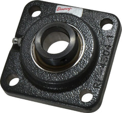 Browning - 1" ID, 3-3/4" OAL x 3-3/4" OAH 4-Bolt Flange - 1,651 Lb Static Cap, 2,801 Lb Dyn Cap, 2-3/4" Btw Mnt Hole Ctrs, Cast Iron - Exact Tooling