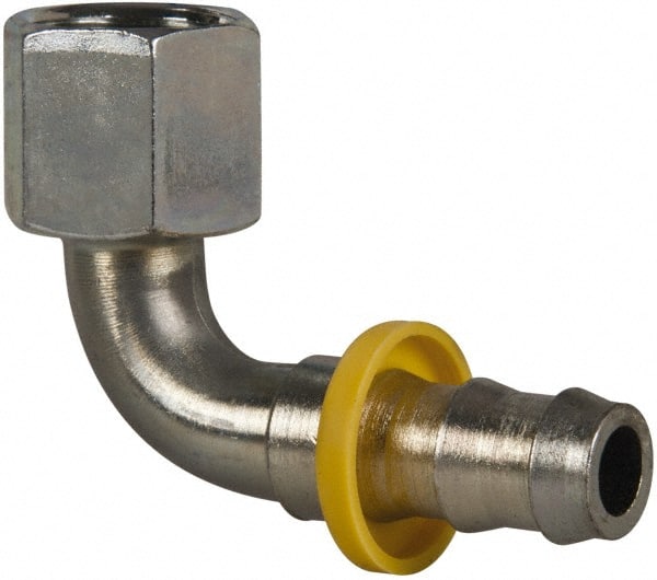 Parker - 13/16-16 SAE Steel Hydraulic Hose Female Seal-Lok Swivel & 90° Elbow - -8 Hose Size - Exact Tooling