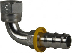 Parker - 7/8-14 Female JIC Steel Hydraulic Hose Female JIC Swivel & 90° Elbow & Short Drop - -10 Hose Size, 5/8" Hose Diam, Series 82 - Exact Tooling