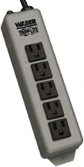 Tripp-Lite - 5 Outlets, 120 VAC15 Amps, 15' Cord, Power Outlet Strip - Keyhole, Tab Mount, 5-15 NEMA Configuration, 8-3/4" Strip - Exact Tooling