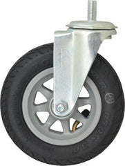 Shepherd - 6" Diam x 1-1/4" Wide, Phenolic Swivel Caster - 150 Lb Capacity, Threaded Stem Mount, Ball Bearing - Exact Tooling