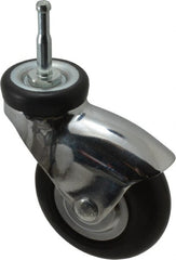 Shepherd - 3" Diam x 15/16" Wide x 3-7/8" OAH Stem Mount Swivel Caster - Neoprene, 110 Lb Capacity, Precision Ball Bearing, 5/16 x 1-1/2" Friction Stem - Exact Tooling