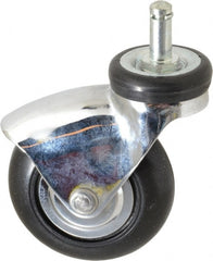 Shepherd - 3" Diam x 15/16" Wide x 3-7/8" OAH Stem Mount Swivel Caster - Neoprene, 110 Lb Capacity, Precision Ball Bearing, 3/8 x 1" Friction Stem - Exact Tooling