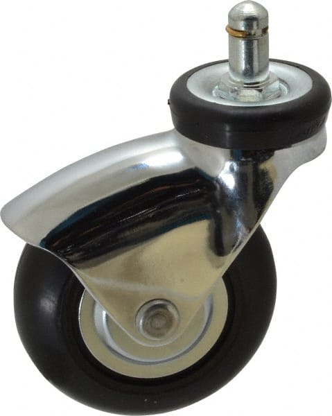 Shepherd - 3" Diam x 15/16" Wide x 3-7/8" OAH Stem Mount Swivel Caster - Neoprene, 110 Lb Capacity, Precision Ball Bearing, 7/16 x 7/8" Friction Stem - Exact Tooling