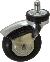 Shepherd - 3" Diam x 15/16" Wide x 3-7/8" OAH Stem Mount Swivel Caster - Neoprene, 110 Lb Capacity, Precision Ball Bearing, 7/16 x 7/8" Friction Stem - Exact Tooling