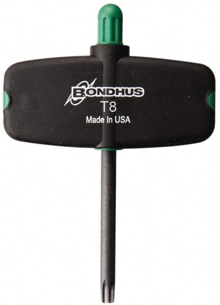 Bondhus - T8 Standard Torx Key - Wing Handle, Protanium High Torque Steel, 1-1/2" Length Under Head, 3" OAL - Exact Tooling