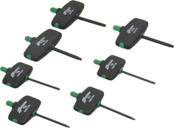 Bondhus - 7 Piece T6 to T20 Protanium Wing Handle Torx Key Set - 3" OAL, 1-1/2" Length Under Head, T6, T7, T8, T9, T10, T15, T20 Torx Size - Exact Tooling