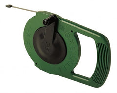 Greenlee - 25 Ft. Long x 1/4 Inch Wide, 0.03 Inch Thick, Steel Fish Tape - 400 Lb. Pulling Strength, Includes Winder Case - Exact Tooling