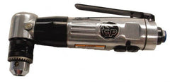 Florida Pneumatic - 3/8" Reversible Keyed Chuck - Right Angle Handle, 1,800 RPM, 6 CFM, 0.3333 hp, 90 psi - Exact Tooling