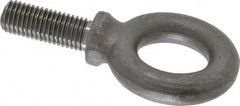 Gibraltar - 5,000 Lb Capacity, Steel, 3/4-10 Thread, Fixed Lifting Eye Bolt - Fully Threaded, 2" Shank, 2" Thread Length, Shoulder - Exact Tooling