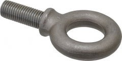 Gibraltar - 7,000 Lb Capacity, Steel, 7/8-9 Thread, Fixed Lifting Eye Bolt - Fully Threaded, 2-1/4" Shank, 2-1/4" Thread Length, Shoulder - Exact Tooling