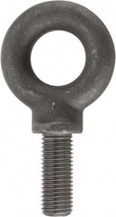 Gibraltar - 9,000 Lb Capacity, Steel, 1-8 Thread, Fixed Lifting Eye Bolt - Fully Threaded, 2-1/2" Shank, 2-1/2" Thread Length, Shoulder - Exact Tooling