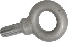 Gibraltar - 15,000 Lb Capacity, Steel, 1-1/4 - 7 Thread, Fixed Lifting Eye Bolt - Fully Threaded, 3" Shank, 3" Thread Length, Shoulder - Exact Tooling