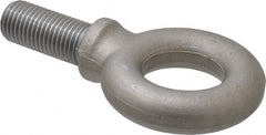 Gibraltar - 21,000 Lb Capacity, Steel, 1-1/2 - 6 Thread, Fixed Lifting Eye Bolt - Fully Threaded, 3-1/2" Shank, 3-1/2" Thread Length, Shoulder - Exact Tooling