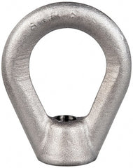 Gibraltar - 2,700 Lb Capacity, 3/8-16 Thread, Stainless Steel Lifting Eye Nut - Grade 304, 2-1/2" High, 1-1/4" Inside & 2" Outside Eye Diam, 7/8" Bell/Base Width - Exact Tooling