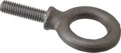 Gibraltar - 1,480 Lb Capacity, Alloy Steel, 3/8 Thread, Fixed Lifting Eye Bolt - Fully Threaded, 1-1/4" Shank, 1-1/4" Thread Length, Shoulder - Exact Tooling