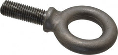 Gibraltar - 6,400 Lb Capacity, Alloy Steel, 3/4 Thread, Fixed Lifting Eye Bolt - Fully Threaded, 2" Shank, 2" Thread Length, Shoulder - Exact Tooling