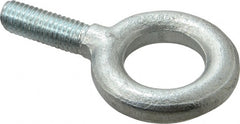 Gibraltar - 2,100 Lb Capacity, Steel, 1/2-13 Thread, Fixed Lifting Eye Bolt - Fully Threaded, 1-1/2" Shank, 1-1/2" Thread Length, No Shoulder - Exact Tooling