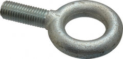 Gibraltar - 4,800 Lb Capacity, Steel, 3/4-10 Thread, Fixed Lifting Eye Bolt - Fully Threaded, 2" Shank, 2" Thread Length, No Shoulder - Exact Tooling