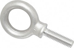 Gibraltar - 1,160 Lb Capacity, Stainless Steel, 3/8-16 Thread, Fixed Lifting Eye Bolt - Fully Threaded, 1-1/4" Shank, 1-1/4" Thread Length, Shoulder - Exact Tooling