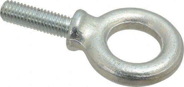 Gibraltar - 2,100 Lb Capacity, Steel, 1/2-13 Thread, Fixed Lifting Eye Bolt - Fully Threaded, 1-1/2" Shank, 1-3/4" Thread Length, Shoulder - Exact Tooling